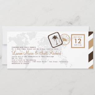 Invitation de carte d'embarquement Vintage