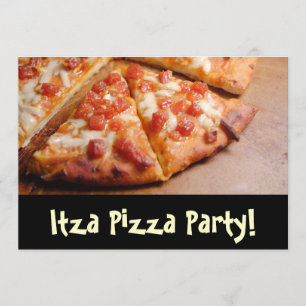 Invitation de carte personnalisée Pizza Party