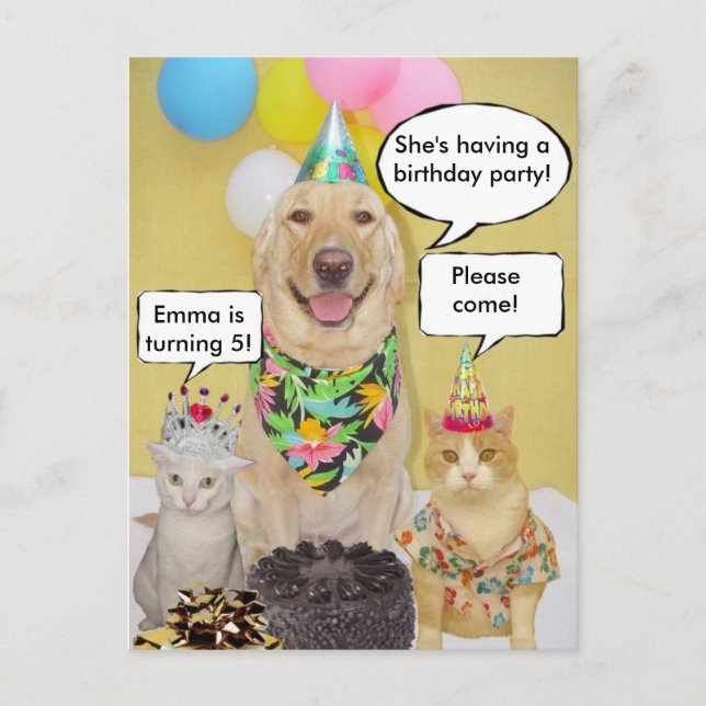 Invitation de carte postale BD pour enfant (Devant)