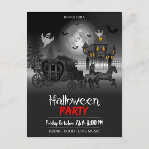 Invitation de carte postale de la fête d'Halloween