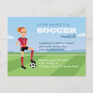 Invitation de carte postale de match de football f