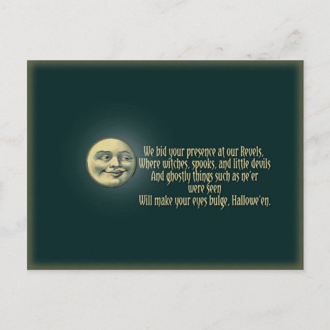 Invitation de carte postale Halloween (Devant)