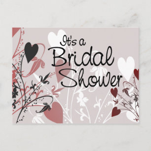 Invitation de carte postale Heart Blossoms