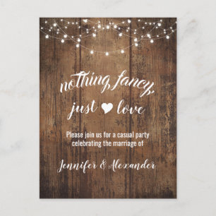 Invitation de carte postale mariage Elopement