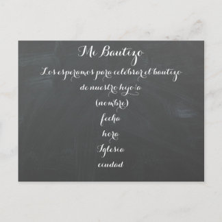 Invitation de carte postale Mi Bautizo