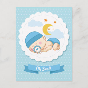 Invitation de carte postale pour Baby Shower "C'es