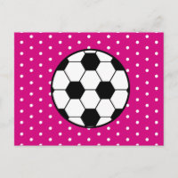 Invitation de carte postale pour filles de soccer 
