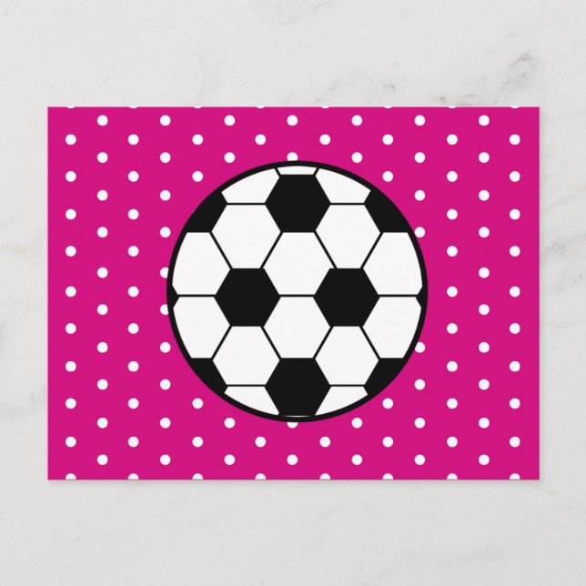 Invitation de carte postale pour filles de soccer  (Devant)