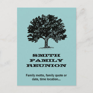 Invitation de carte postale Réunion familiale