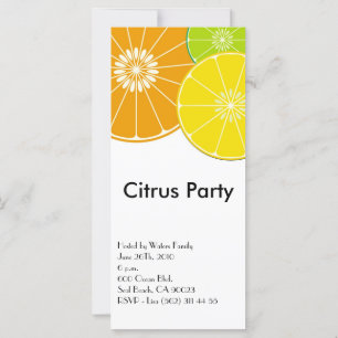 Invitation de carte rack Citrus Party