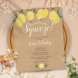 Invitation de carton de douche de mariage de citro