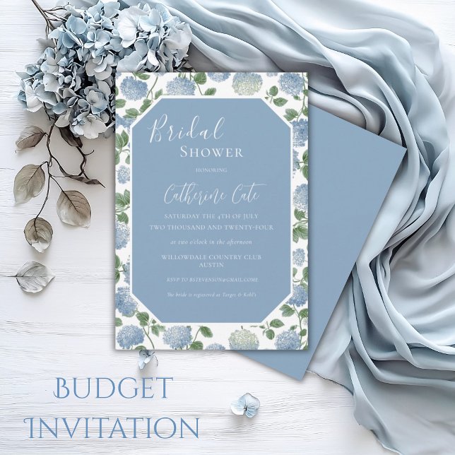 Invitation de carton de douche de mariage floral d (Créateur téléchargé)