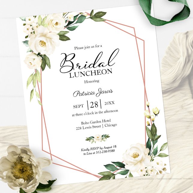 Invitation de carton de luncheon de mariage à budg (Créateur téléchargé)
