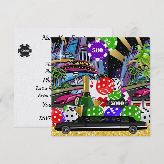 Invitation de casino (Devant / Derrière)