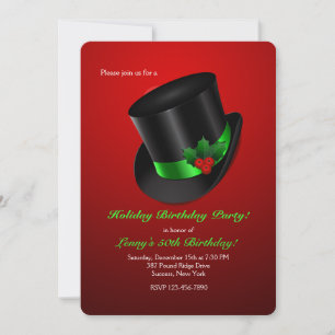 Invitation de casquette supérieur de Noël