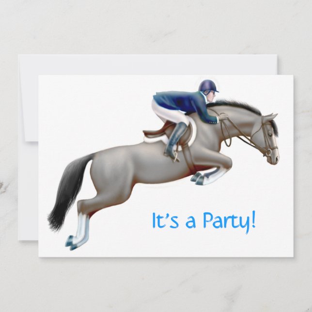 Invitation de cavalier équestre (Devant)