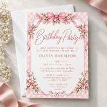 Invitation de célébration d'anniversaire florale m