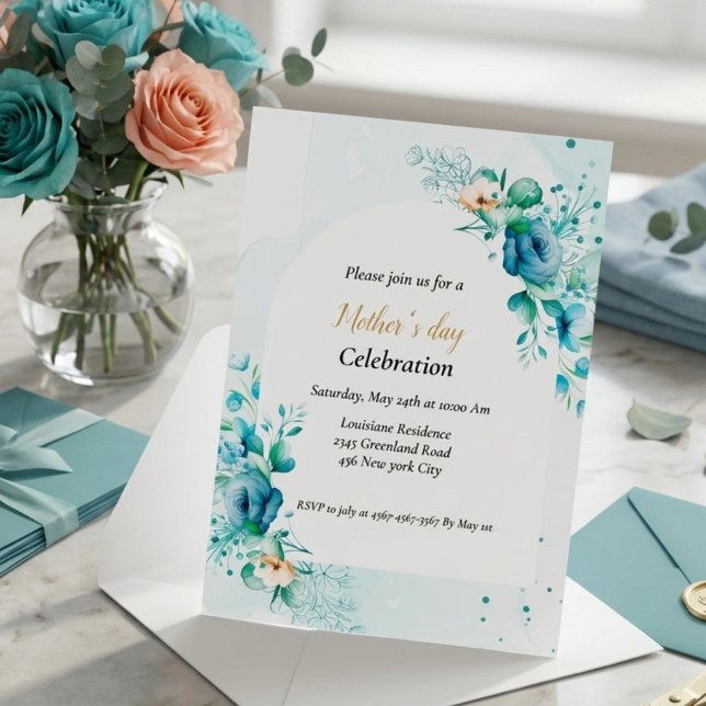 Invitation de célébration de la fête des mères à l (Créateur téléchargé)