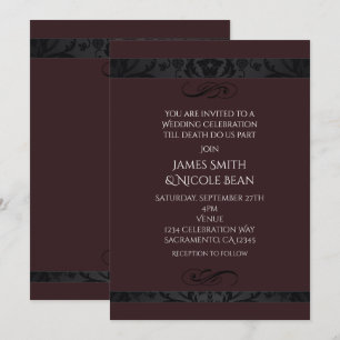 Invitation de célébration de mariage Élégance Roug