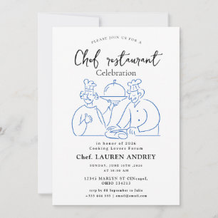 Invitation de célébration de restaurant de chef