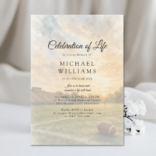 Invitation de célébration de vie à l'aquarelle de