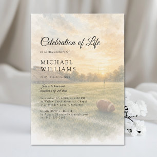 Invitation de célébration de vie à l'aquarelle de