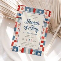 Invitation de célébration du 4 juillet rustique vi