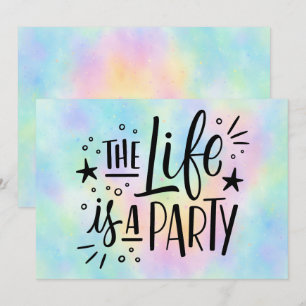 Invitation de célébration "La vie est une fête" –
