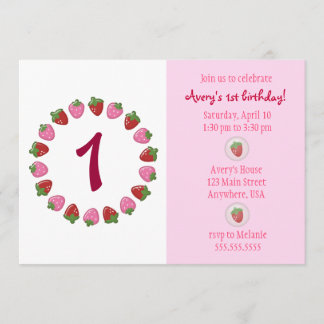 Invitation de cercle de fraise