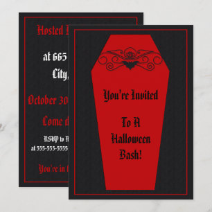 Invitation de cercueil de batte