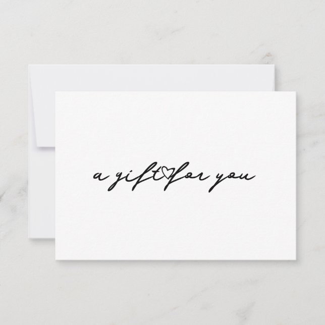 Invitation de certificat cadeau de beauté Script H (Devant)