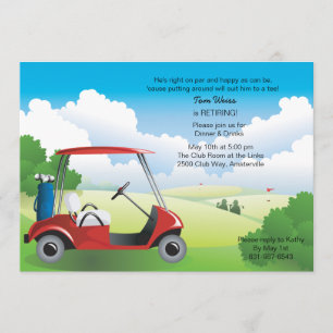 Invitation de chariot de golf