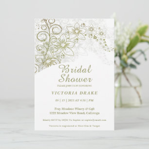 Invitation de Charming Green Botanical Bridal Show