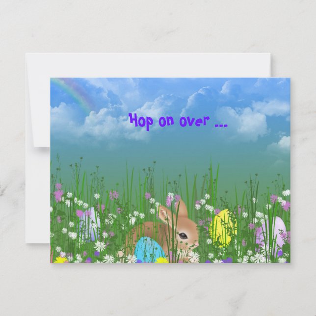 Invitation de chasse aux oeufs de Pâques (Devant)