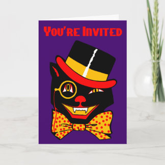 Invitation de chat de casquette supérieur