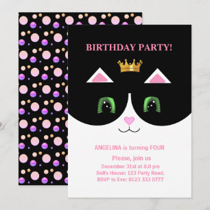 Invitation de chat smoking mignon