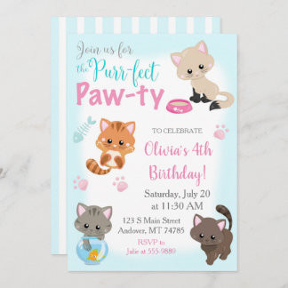 Invitation de chaton pour la Patte-ty