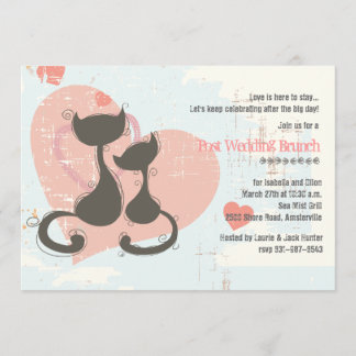 Invitation de chats d'amoureux