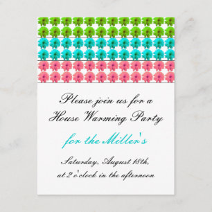 Invitation de Chauffage de Maison Éclosion de Fleu