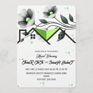 Invitation de Chauffage de Maison Modifiable, Invi