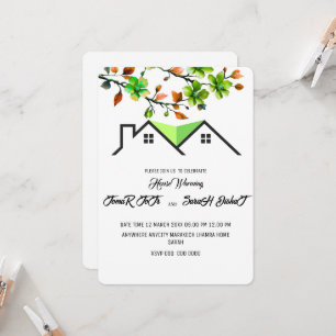 Invitation de Chauffage de Maison Modifiable, P