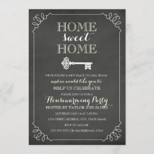 Invitation de chauffage domestique vintage Key Cha