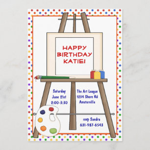 Invitation de chevalet d'art