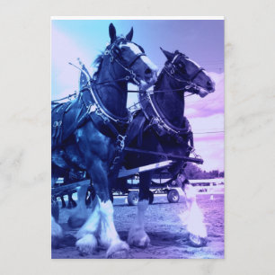Invitation de chevaux de Clydesdale
