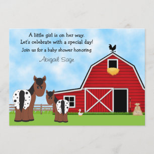 Invitation de chevaux et de Baby showers agricoles