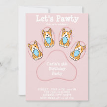 Invitation de chien animal de compagnie cartes d'a