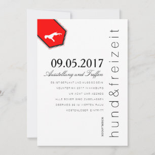 Invitation de chien Boxer
