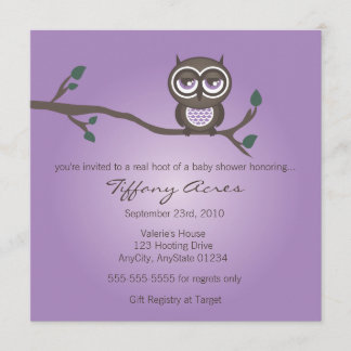 Invitation de Chouette pourpre