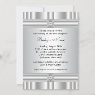 Invitation de Christening Boy ou Girl Cross