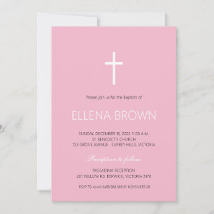 Invitation de Christening minimaliste
